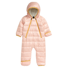 Infant Warm Suit Durable Windproof Quilted Shell Down Kids Jacket One Piece Jumpsuit for Winter